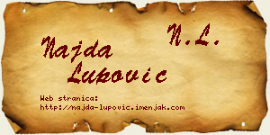 Najda Lupović vizit kartica